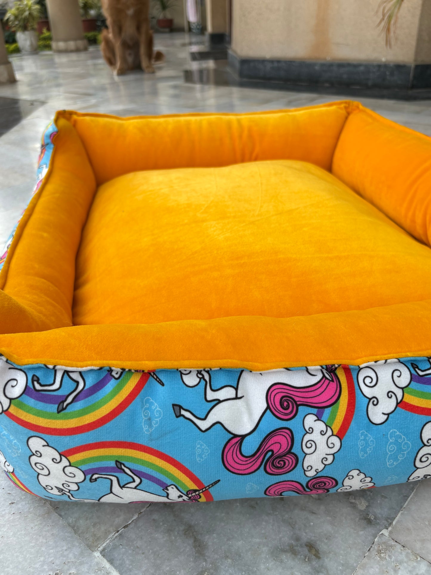 Premium Fully Washable Dog Bed for Medium & Large Dogs – Soft Cushioned & Stylish Comfort
