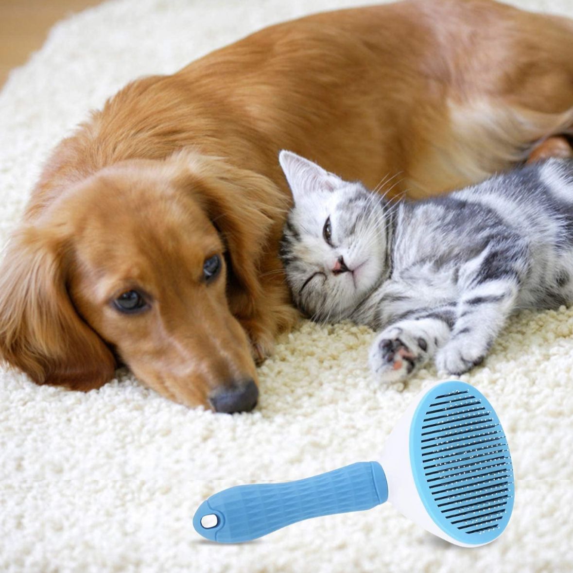 Slicker Pet Comb & Brush for Dogs & Cats | Gentle De-Shedding, Detangling & Fur Care Tool