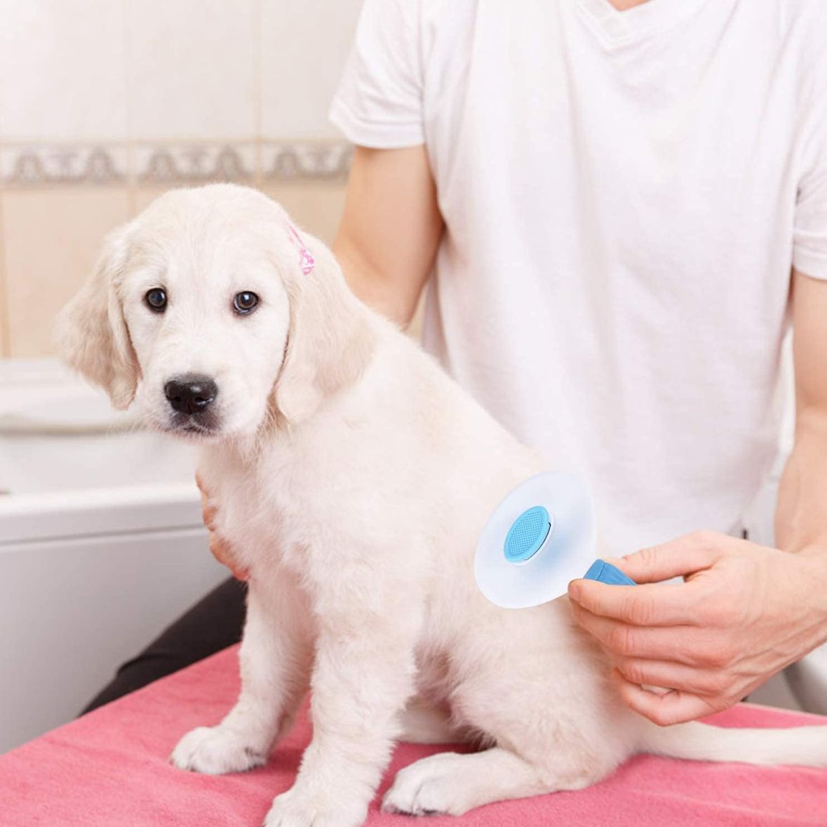 Slicker Pet Comb & Brush for Dogs & Cats | Gentle De-Shedding, Detangling & Fur Care Tool