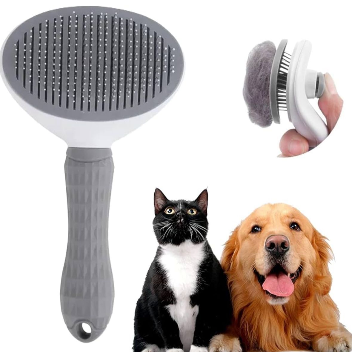 Slicker Pet Comb & Brush for Dogs & Cats | Gentle De-Shedding, Detangling & Fur Care Tool